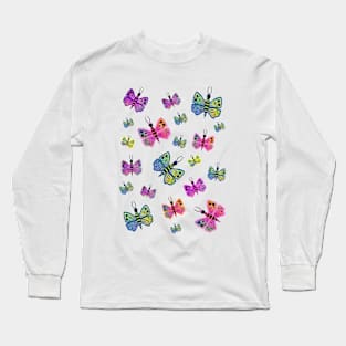 Colorful Butterflies Long Sleeve T-Shirt